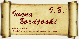 Ivana Borđoški vizit kartica
